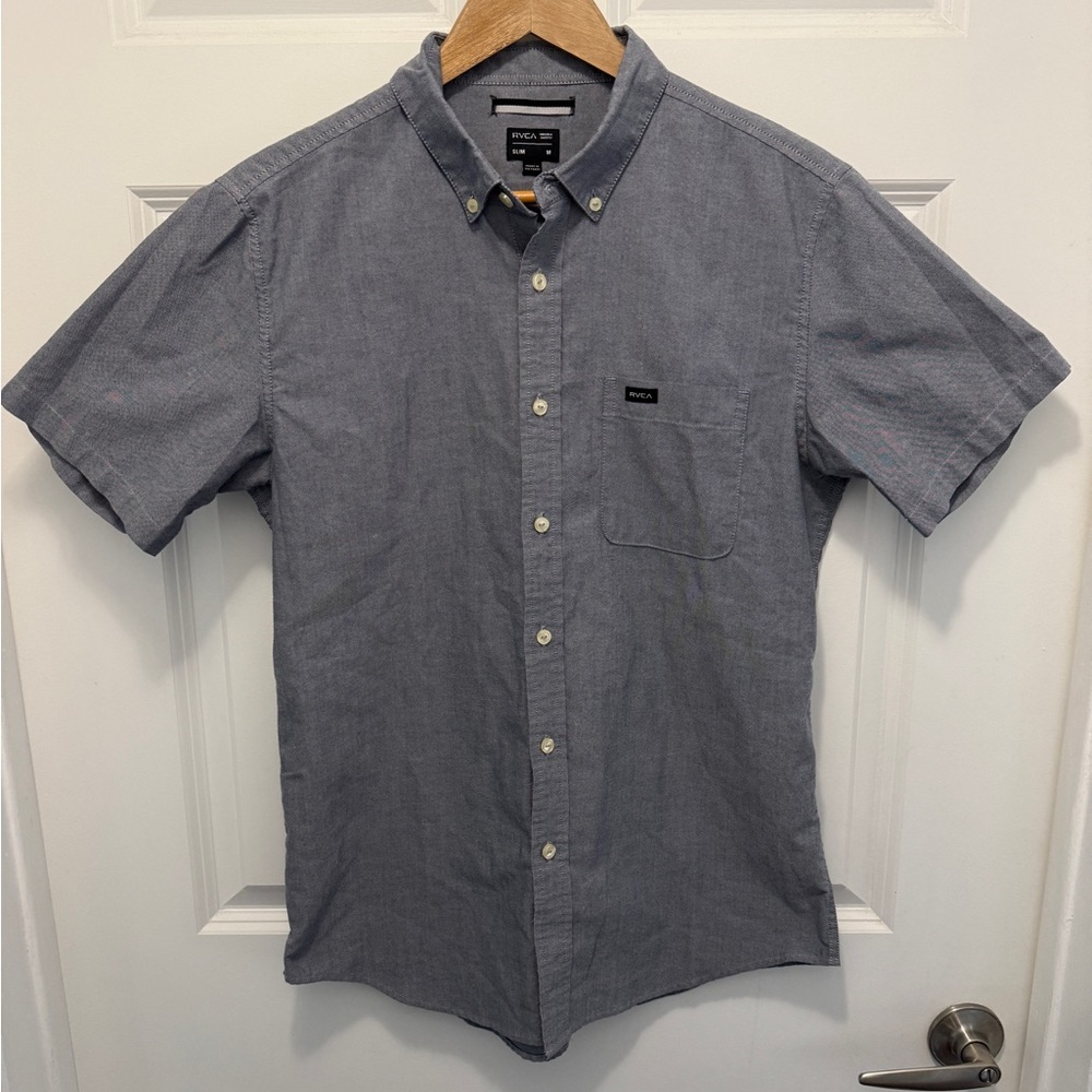 RVCA Men's Gray Short Sleeve Shirt